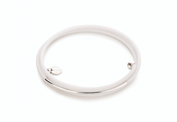 GAIA - bracelet with rubber and silver tube