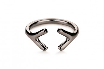 WAI Ring YY- Stříbrný prsten, černé rhodium