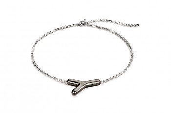 WAI BANGLE - Silver bangle, black rhodium