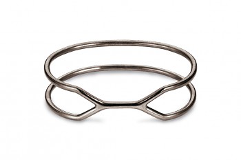 CUFF ALCATRAZ Bracelet - Silver bracelet, black rhodium
