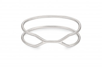 CUFF ALCATRAZ Bracelet - Silver bracelet, matte