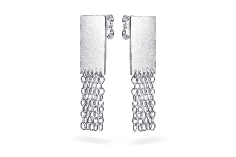 WAI Earrings - Stříbrné náušnice, mat