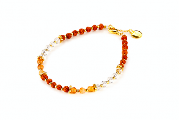 CITRA - dedicated to the desire for HAPPINESS, agate, crystal, gold platted silver