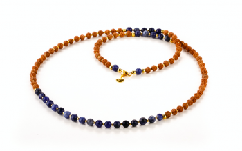 UBUD - sodalite, rudraksha and gold plated silver