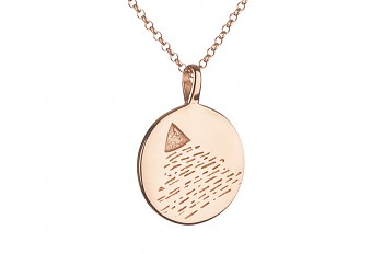 Long Element AIR Necklace - rose gold plated silver