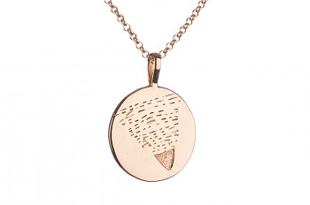 Long Element EARTH Necklace - rose gold plated silver