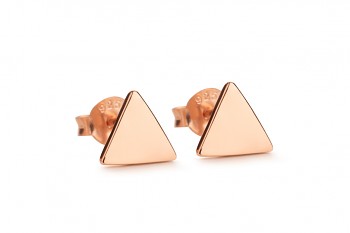 Element FIRE earrings - rose gold plated silver