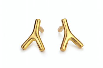 WAI Earrings Mini - Silver gold plated matte earrings