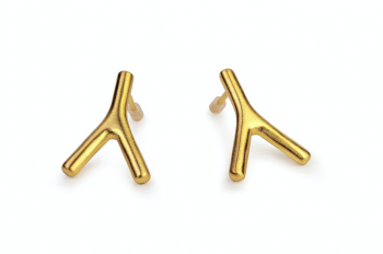 WAI Earrings - Silver gold plated matte earrings