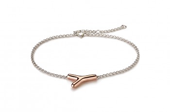 WAI BANGLE - Silver bangle, rose gold plated