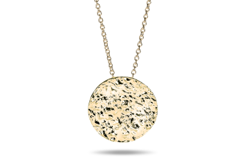 DJIVA - Silver necklace gold plated, structure Rudraksha