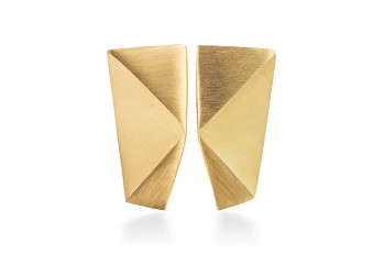 NOSHI Earrings - strieborné náušnice, pozlátené