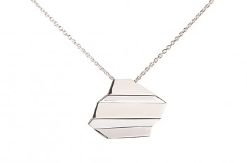 NAMI Necklace - silver, short, glossy