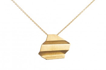 NAMI Necklace - stříbrný náhrdelník pozlacený, mat