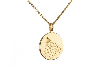 Long Element AIR Necklace - gold plated silver