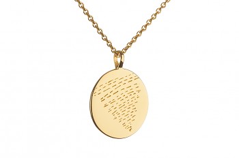 Long Element WATER Necklace - gold plated silver