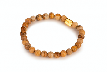 LUMI - dedicated to the desire for LOVE, agate, jasper and gold plated silver