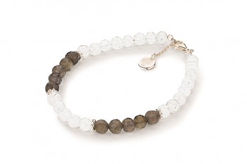 PALAWAN - dedicated to the desire for SERENITY, labradorite, rainbow moonstone and silver