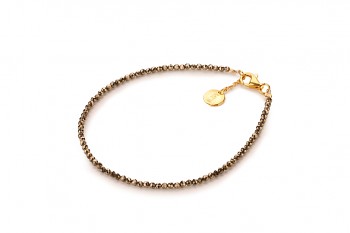 SUASA - dedicated to the desire for the INNER STRENGHT, pyrite and gold plated silver