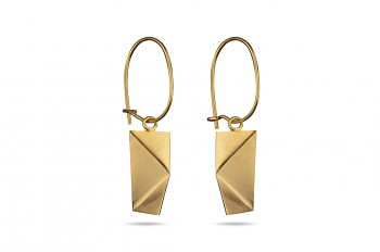 NOSHI Hanging Earrings - silver, goldplated