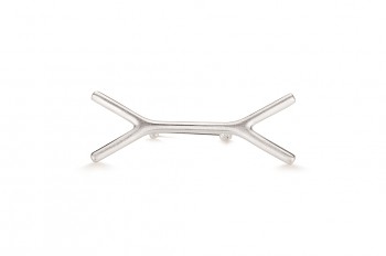 WAI Bone - Silver brooch, matte