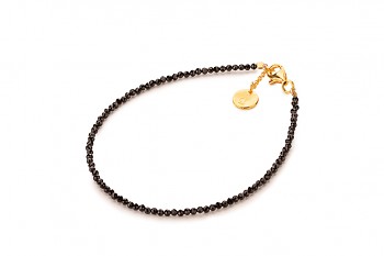 TIRAI - dedicated to the desire for BEAUTY, black spinel and gold plated silver