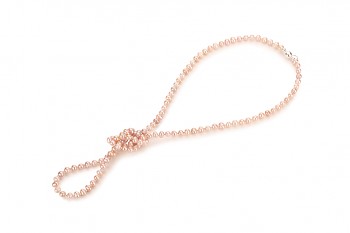 NONA Necklace - dedicated to the desire for BEAUTY, rose pearl and silver