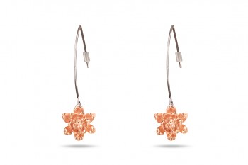 MANI PADMA - Rose gold plated earrings, small lotus