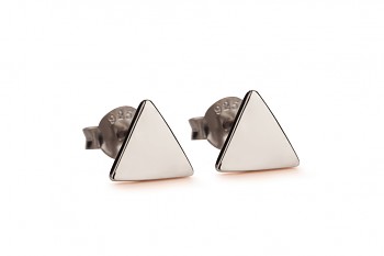 Element FIRE earrings - silver, black rhodium plating