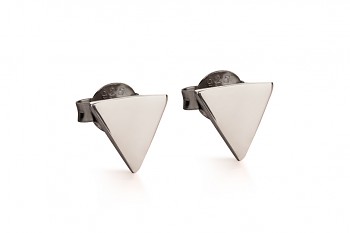 Element WATER earrings - silver, black rhodium plating