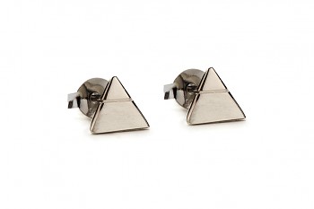 Element AIR earrings - silver, black rhodium plating