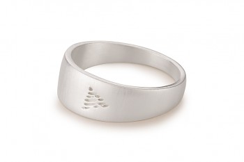 Element FIRE - silver ring, matte