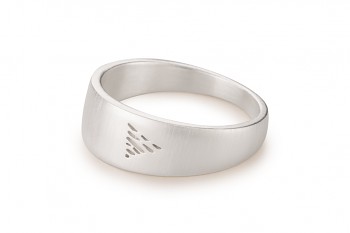 Element WATER - silver ring, matte