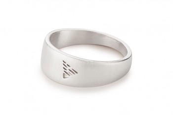 Element ZEMĚ - stříbrný prsten, mat