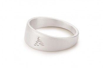 Element VZDUCH - stříbrný prsten, mat