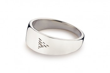 Element WATER - silver ring, glossy