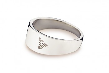 Element ZEMĚ - stříbrný prsten, lesk