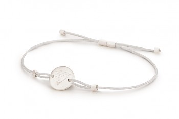 Element EARTH - silver bracelet, matte, silver thread