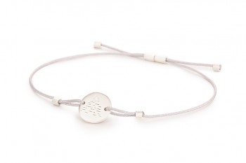 Element AIR - silver bracelet, matte, silver thread