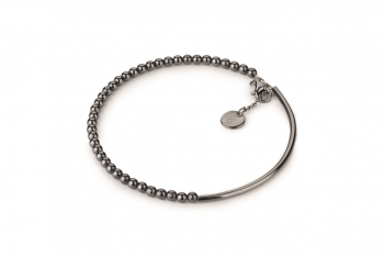 RAJA BRACELET - dedicated to the desire for LOVE, hematite and black rhodium plated silver