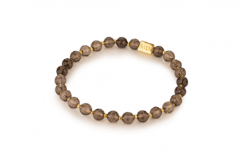 DIWALI - dedicated to the desire for HAPPINESS, smoky quartz and gold platted silver