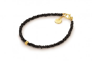 JAWA - dedicated to the desire for BEAUTY, black spinel and gold plated silver