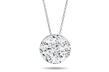 DJIVA - Stříbrný náhrdelník, struktura Rudraksha