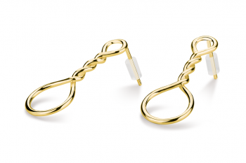 Muselet Earrings - Gold plated silver earrings