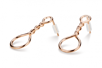 Muselet Earrings - Rose gold plated silver earrings