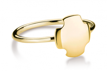 Bouchon Ring - Gold plated silver ring, glossy