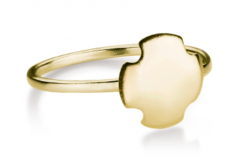 Bouchon Ring - Gold plated silver ring, matte