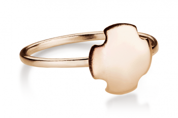 Bouchon Ring - Rose gold plated silver ring, matte