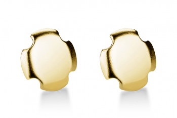 Bouchon Earrings - Gold plated silver earrings, matte