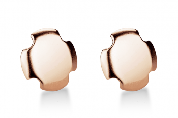 Bouchon Earrings - Rose gold plated silver earrings, matte